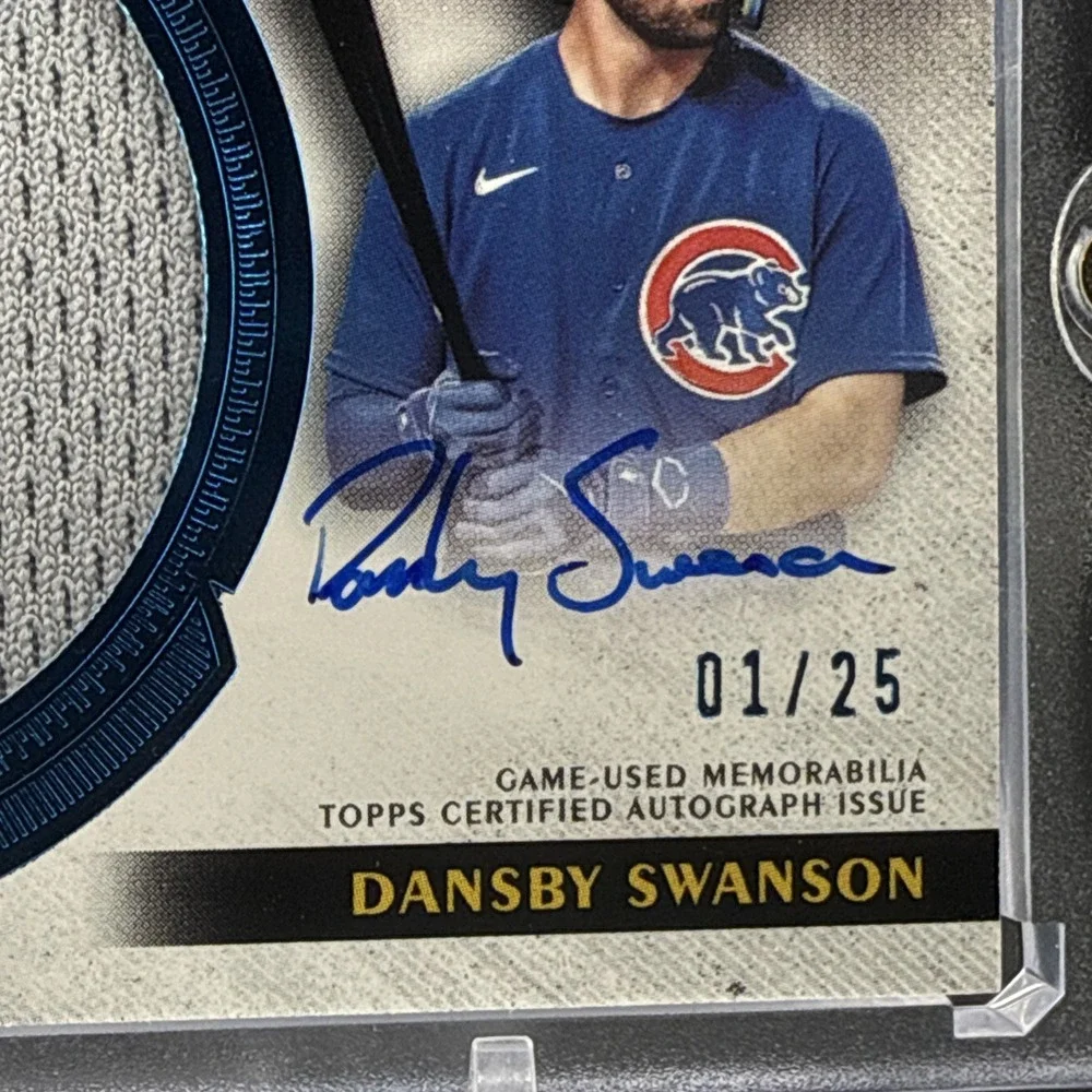 2024 Topps Five Star Jumbo Prime Blue /25 Dansby Swanson Auto Patch
